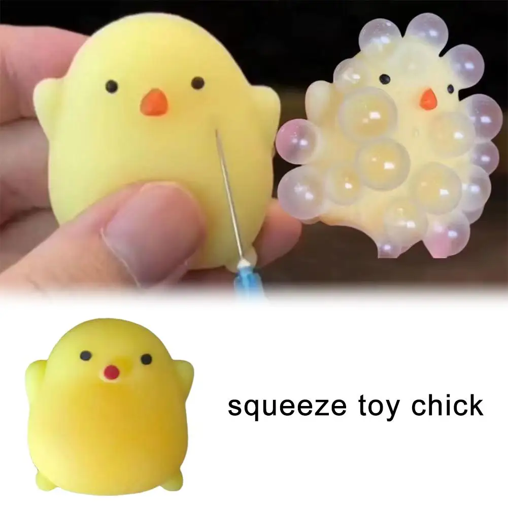 Cute Squeeze Chick TPR Mini Slow Rising Stress Ball Favor Toys Toys Pinch Kneading Toy Fidget Reliever Stress Party Kid M8X4