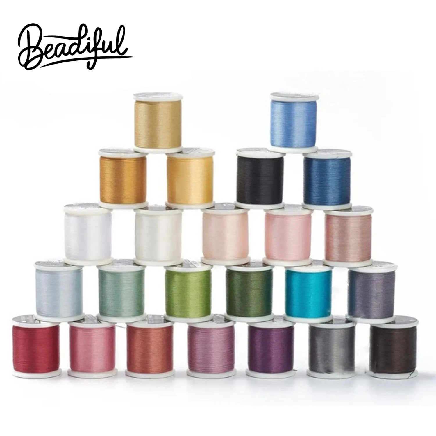 

Miyuki Beading Thread 0.2mm 330 Dtex, Pre-Waxed Nylon, 55 Yard for Delica Seed Beads, 24 Colors are Available