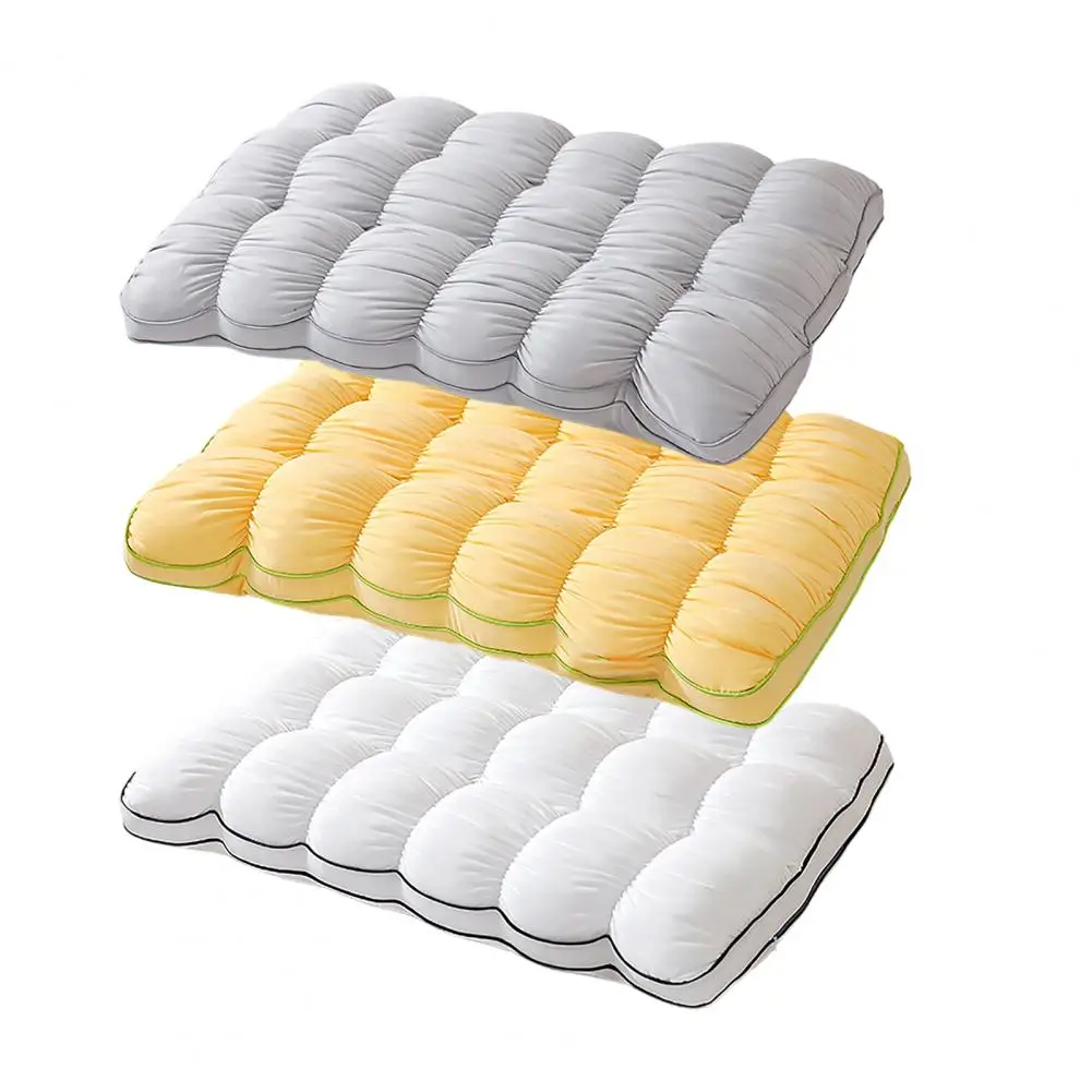 Soft Cushioned Sleeping Pillow Fluffy Quilted Cooling Marshmallow-Soft Pillow For Bedroom Dorm Bed Sleeping Couch Lounging