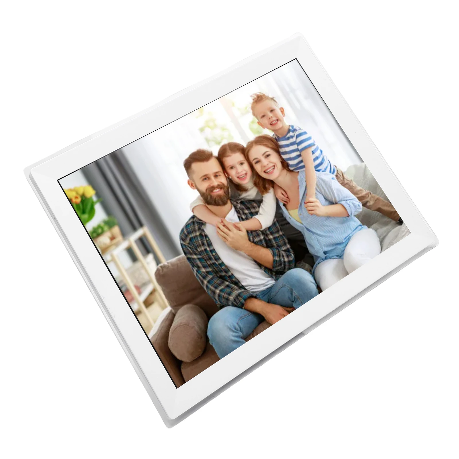 Premium Digital Picture Frame 15 Inch HD Touch Screen 32GB Auto Rotate Wall Mountable WiFi Photo Frame with APP for Photo Video