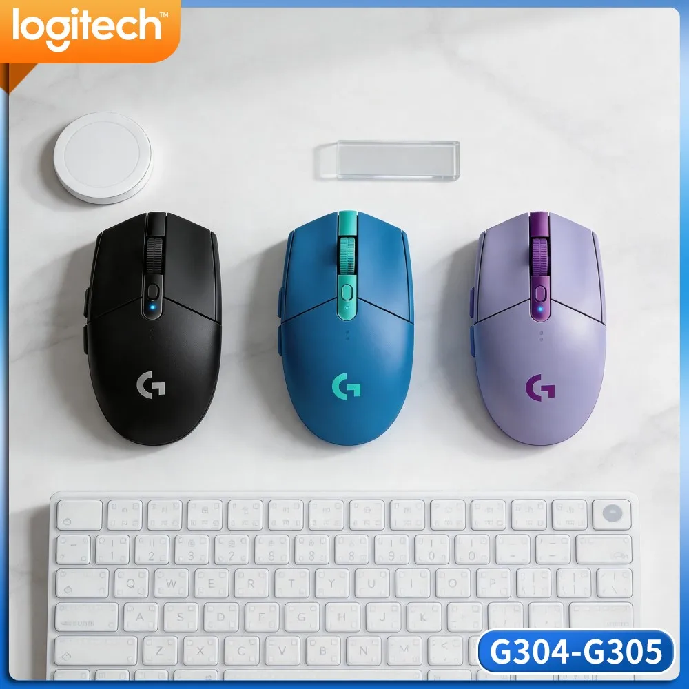 Logitech G305 Wireless Long Runtime Game Mouse,LIGHTSPEED Tech,HERO 12000 DPI,6 Remappable Keys,250H Battery PC Mac