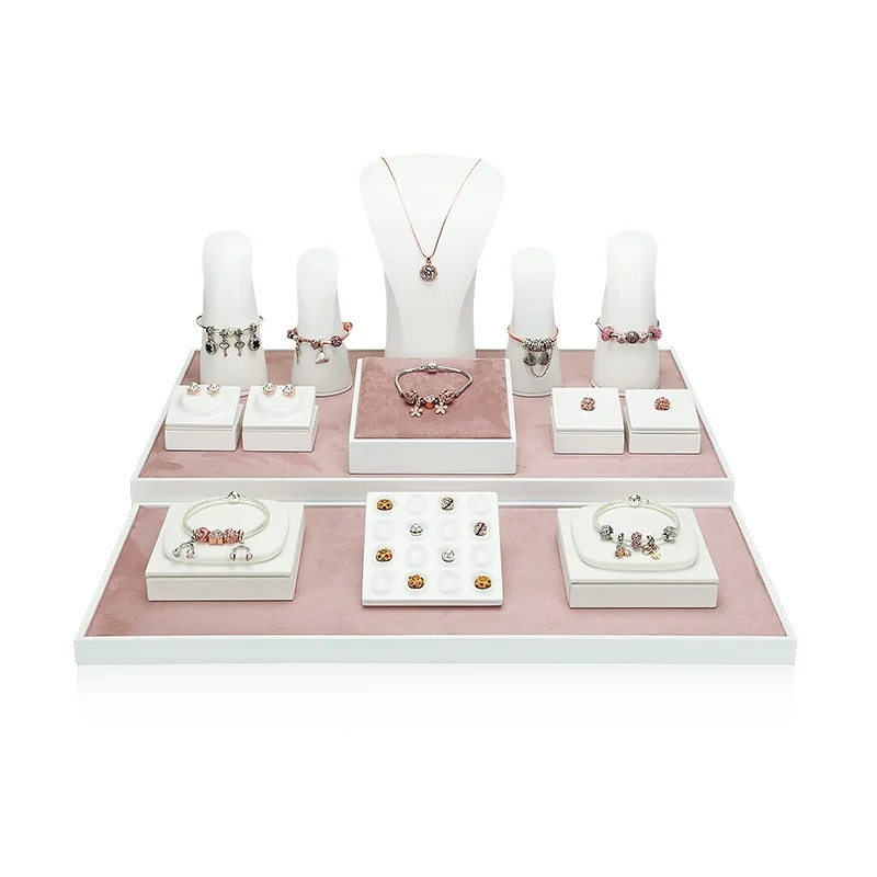 

Новая розовая подставка для ювелирных изделий в форме человеческой фигуры для ожерелий, колец, браслетов и других аксессуаров