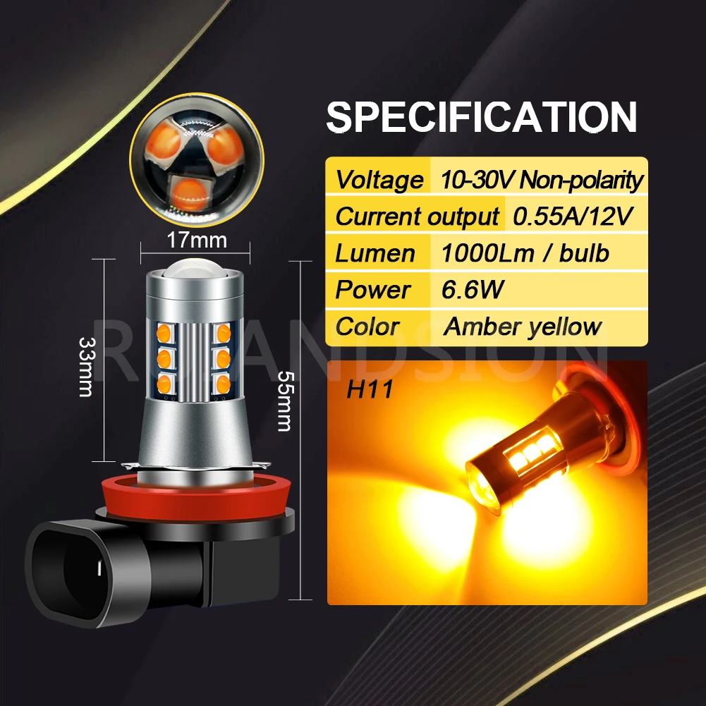 H3C H7 H8 H9 H11 المصابيح الأمامية لسيارة CANBUS 7 واط عالية الطاقة السيارات الشاحنات دراجة نارية أضواء 6500 كيلو العنبر السيارات LED كشافات #4