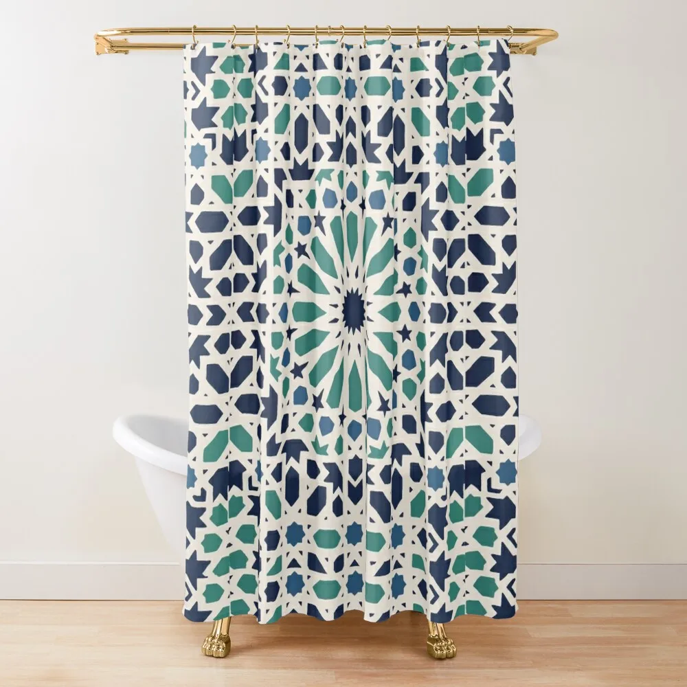 

Islamic Tile Shower Curtain Anime Bathroom Modern Accessory Bathrooms Bathroom Showers Curtain