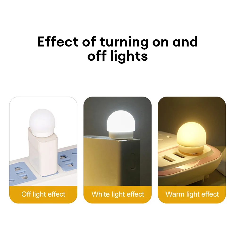 LED Night Lights USB Plug Mini LED Book Lights Night Reading Light Mobile Power Charging Mini LED Lights Night Lamp