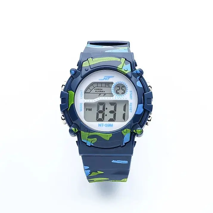 2024 Boys Sports Military Kids Digital Watches Student Childrens Watch Fashion Luminous LED Alarm Camouflage Girls Clock