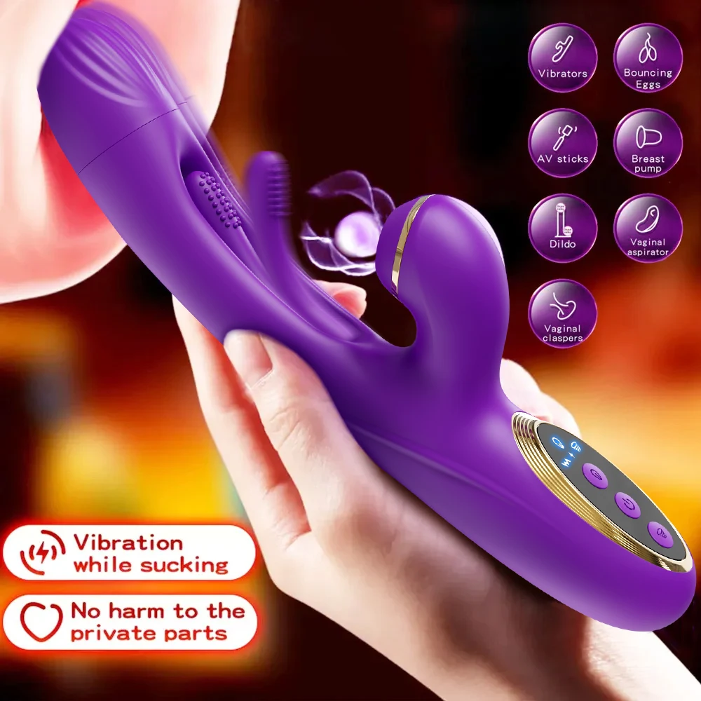 Tapping Flapping Vagina Vibrator for Women Clit Sucker Rabbit Sucking G-Spot Vibrator Female Masturbator Sex Toy for Woman