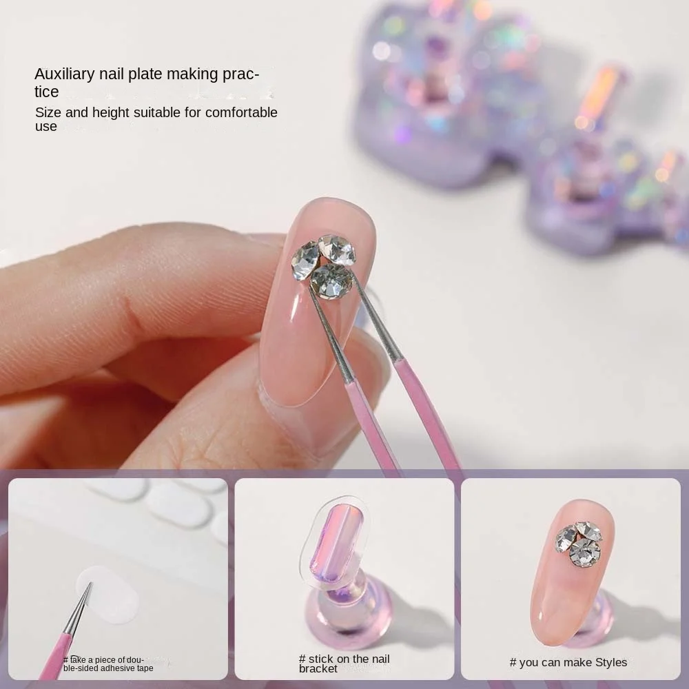 Nail Art Display Tool Cat Claw Nail Display Stand Nail Art Practice Fake Nail Tips Training Display Aurora Nail Tip Base Holder