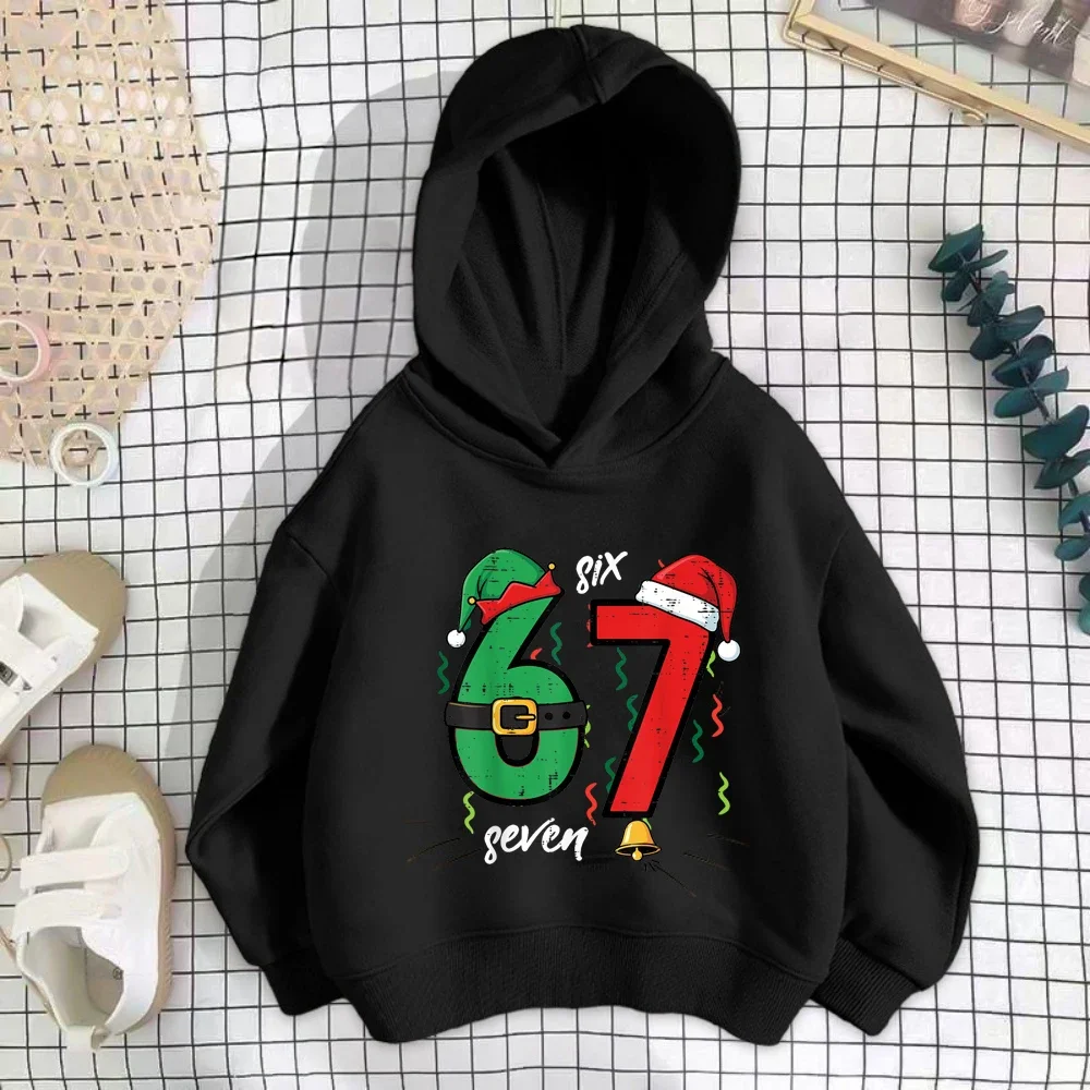 

Christmas Kids Casual Sports Hoodie, Y2K 67 Snowflake Candy, Soft Warm Breathable Adjustable Hood