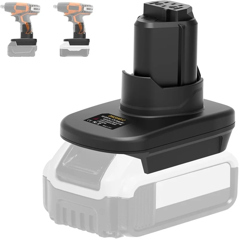Adattatore per Batteria HAKSINKY DM18AR12 per Batterie al Litio Dewalt/Milwaukee 18V 20V Convertibile per Utensili Elettrici Cordless Ridgid 12V