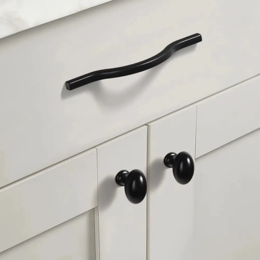 Goo-Ki Low Profile Antique Brass Cabinet Pulls Double Hole Centers(11.4''/12.6'') Zinc Alloy Handle for Drawer Cupboard Wardrobe