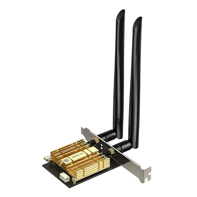 WiFi 6E 3000Mbps PCIE X1 อะแดปเตอร์การ์ดเครือข่ายไร้สายบลูทูธ 5.2 ความเร็วสูง WiFi6E PCIE ชิป Intel AX210NGW 2.4G/ 5G/6GHz