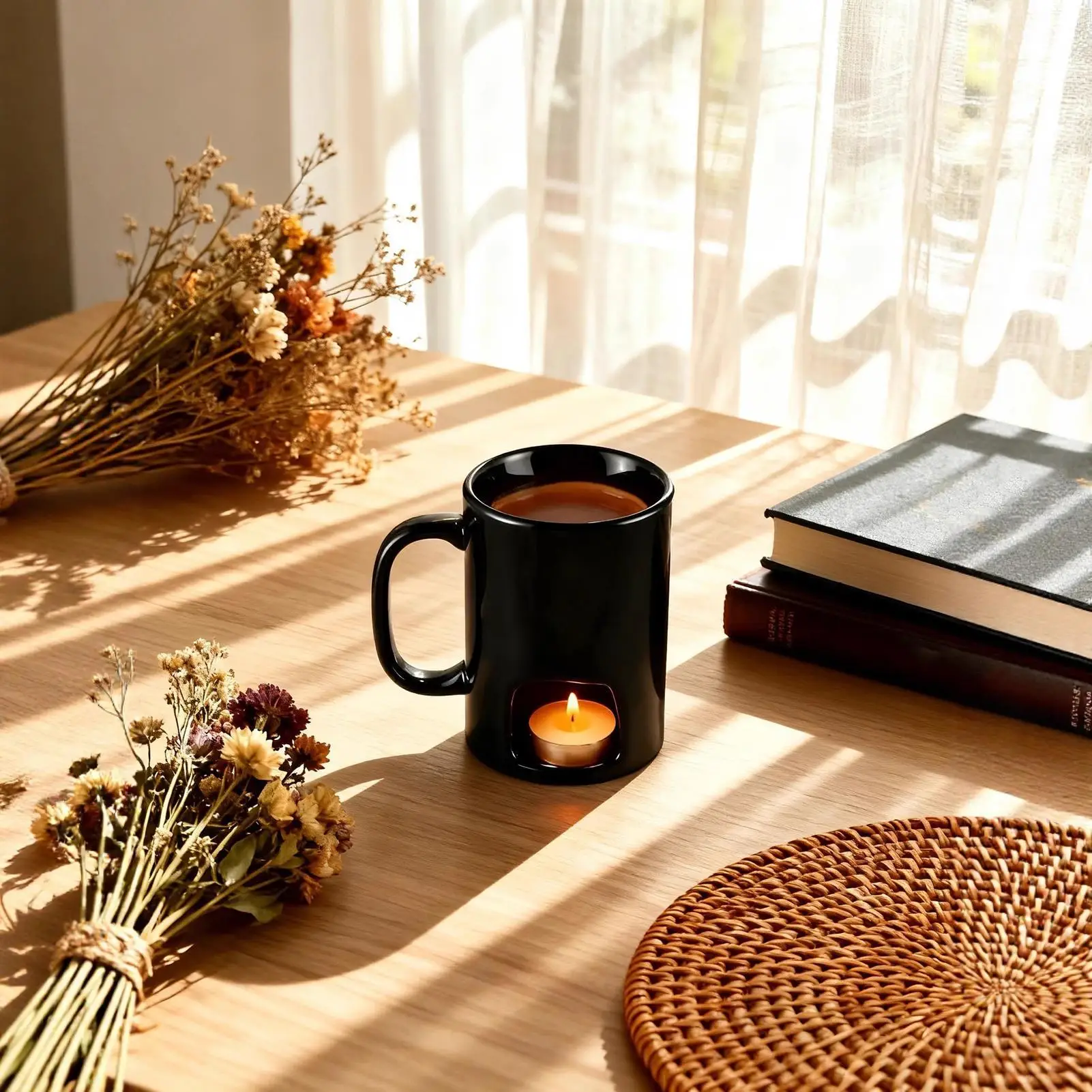 Chocolate Fondue Mug Ceramic Chocolate Butter Warmer Portable Melt Hot Pot Cup For Seafood Dinner Appetizer Sauce Cheese Candy view 2