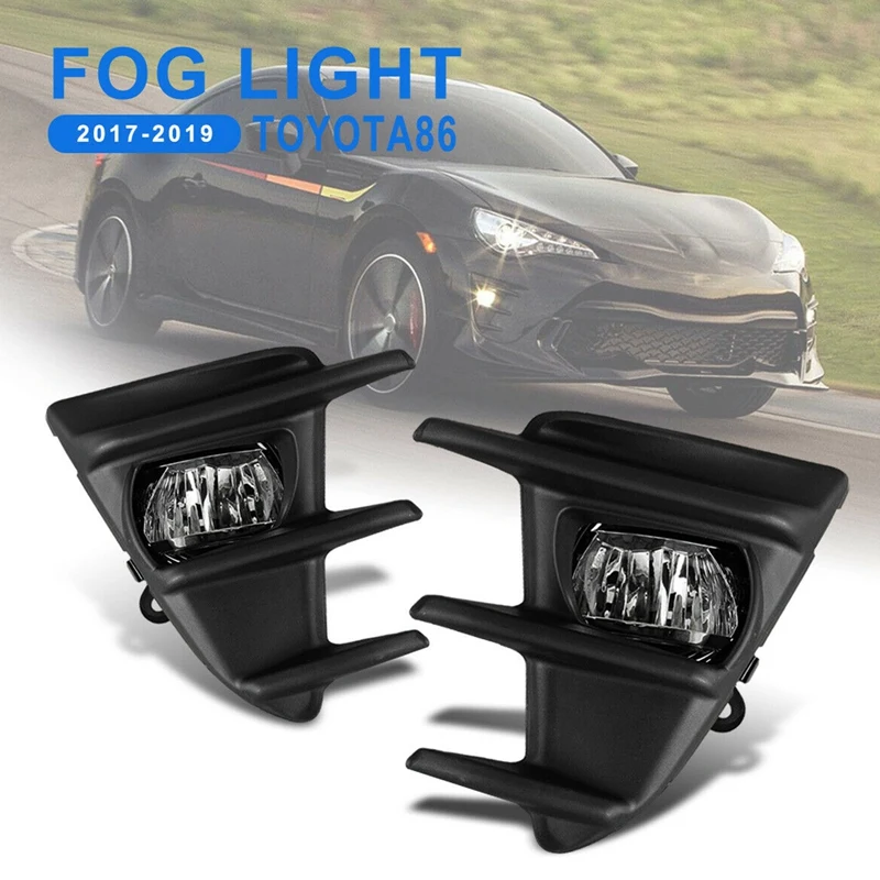 

Car LED Fog Lights Bumper Driving Lamps 1 Pair Wiring Switch Kit For Toyota 86 2017-2019