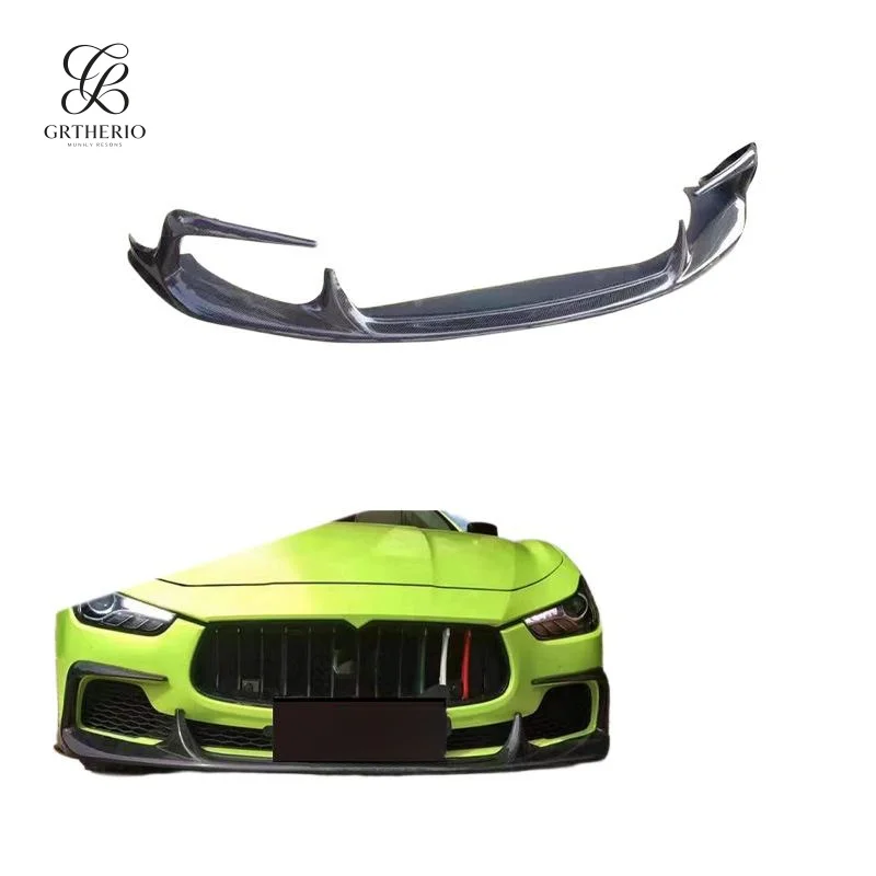 Suitable for 2014-2016 Maserati Ghibli ASPEC models, carbon fiber lip, spoiler, front diffuser