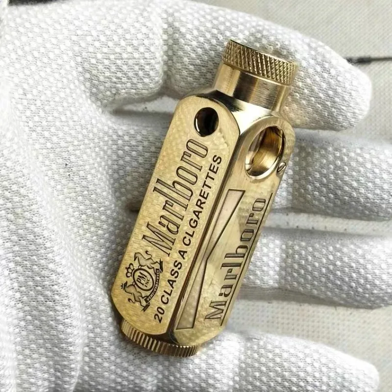 Creative Handmade Vintage Flamido Special-shaped Kerosine Lighter, High-grade Brass Engraved Lighter, Collectible Men's Gift