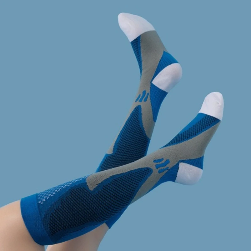 Elastic Compression Socks Wear Resistant Breathable Skiing Socks Quick Drying Warm Winter Sports Accessories for Camping Skiing