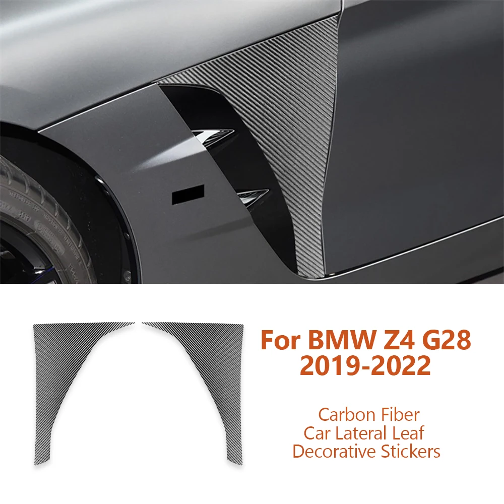 

For BMW Z4 G28 G29 2019-2022 Car-style Carbon Fiber Car Lateral Leaf Decorative Stickers Interior Modification Auto Accessories