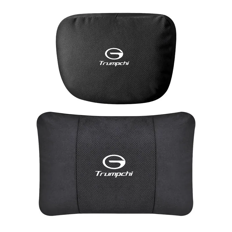 Car Suede Neck Pillow Headrest Waist Seat Support For GAC Trumpchi GS GS3 GS4 GS7 GS8 GM8 GS5 GA6 GM6 GA3 GA3S GA5 GA6 GA4 Car