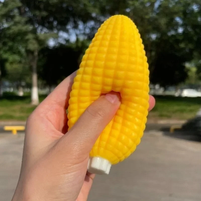 Handmade Crunchy Squishy Fidget Toy Corn Stress Ball Crispy Squeeze Round Filled Blocks ASMR Anti Stress Toys for Adults