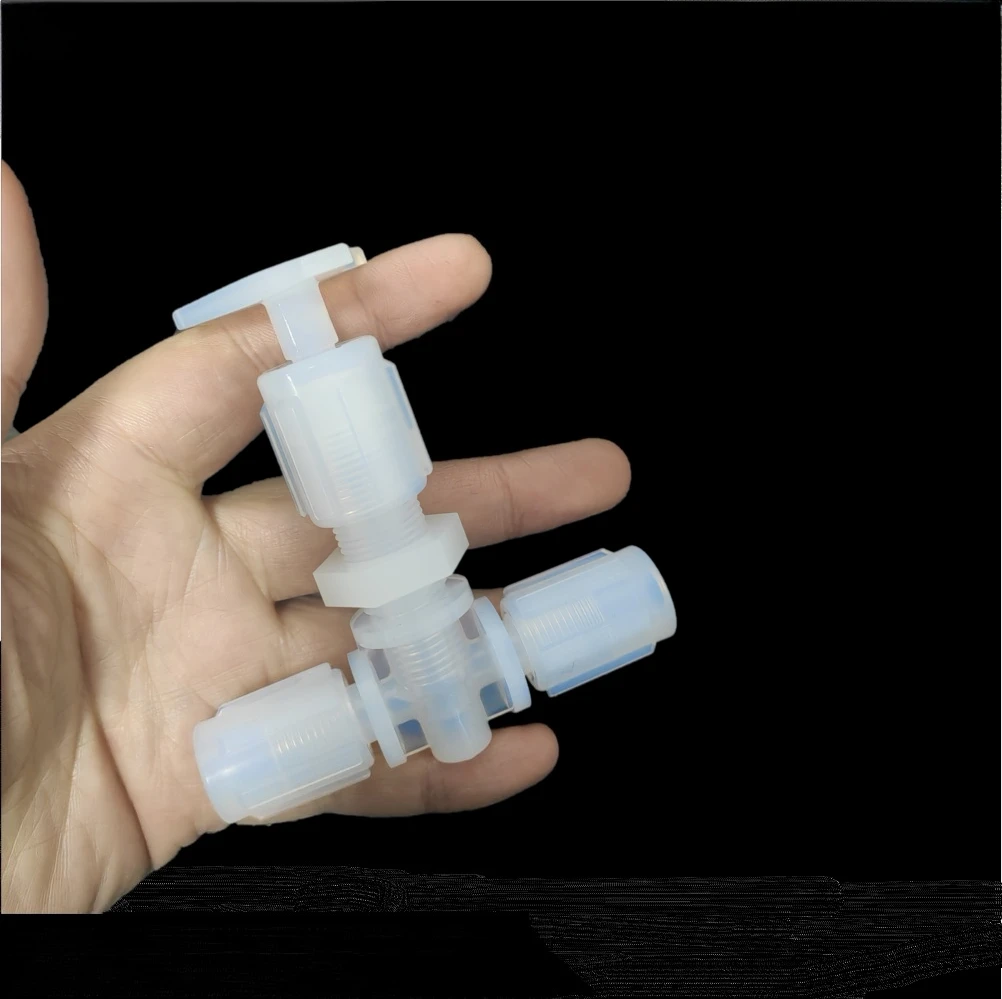 1/4 3/8 Pneumatic Needle Valve for Ultra Pure Liquid PFA Needle Manual Globe Valve