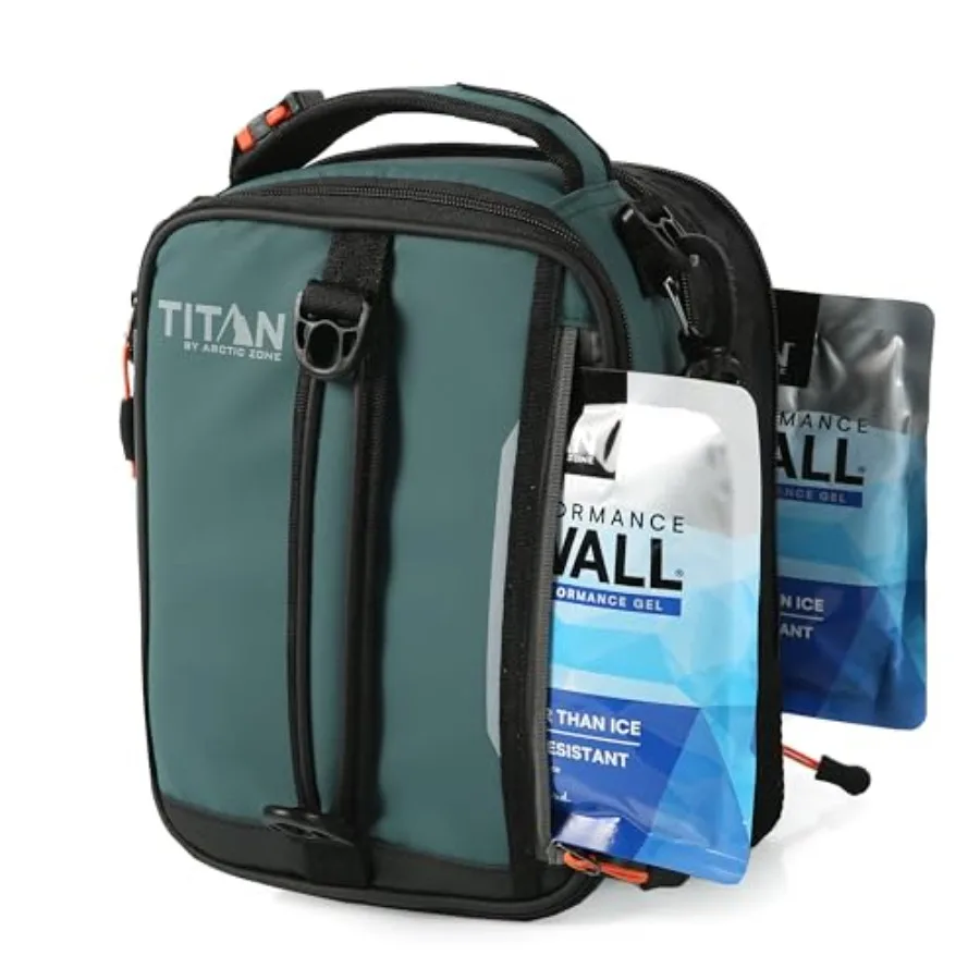 

Expandable Lunch Box with 2 Gel Ice Packs, Fridge Cold Insulated Cooler Bag with Leak Proof Lining for Men and Women