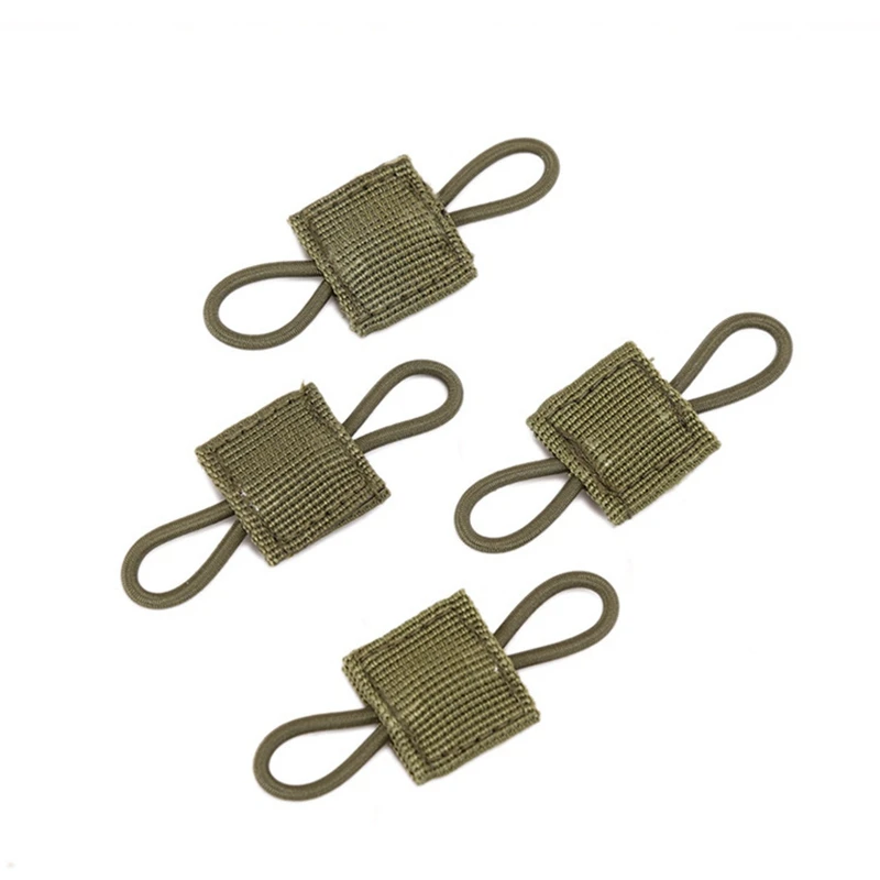 4PCS/Set Tactical MOLLE Elastic Ribbon Buckle Binding Retainer for PTT Antenna Stick Pipe Rope Webbing Buckle Holder Clip