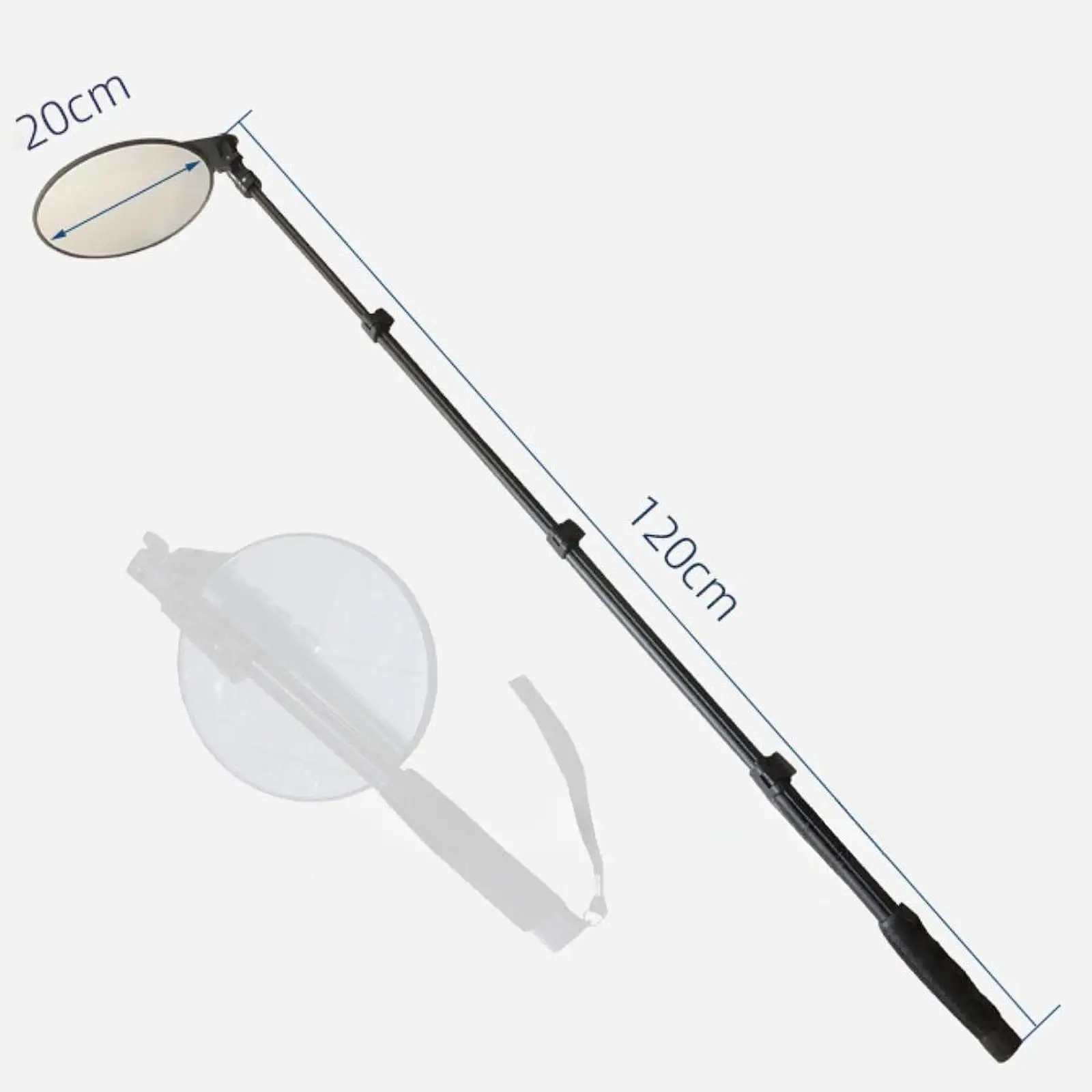 Extendable Handheld Under Vehicle Mirror 180 Degree Adjustable Inspection Tool for Car Undercarriage Security Check Garage Use