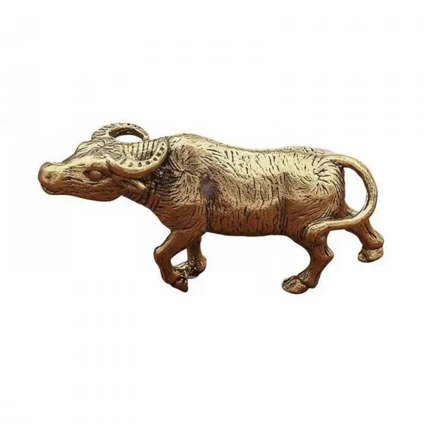 Brass Zodiac Figurine Rich Antique Copper Animal Statuette Brass Figurines Asian Decoration for Entryway Table