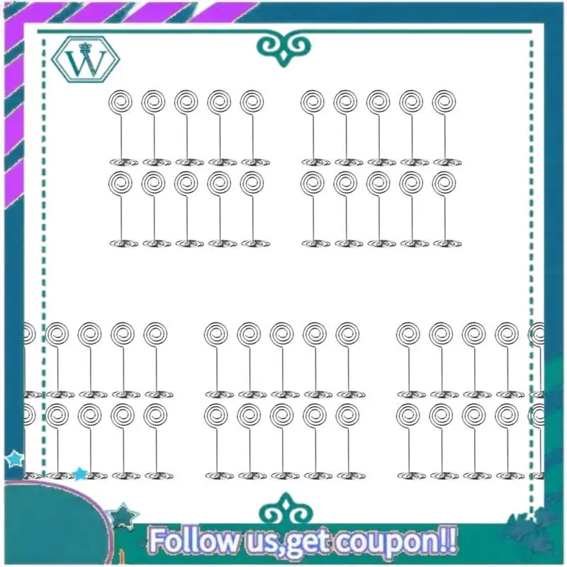 

A75Q-50Pcs Подставки для фотографий с номером вихревого стола для свадебных вечеринок