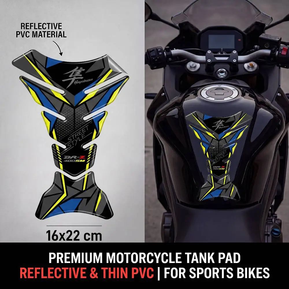 

FOR SUZUKI Motorcycle PVC Tank Pad Tank Cap Protector Racing Sticker Universal
