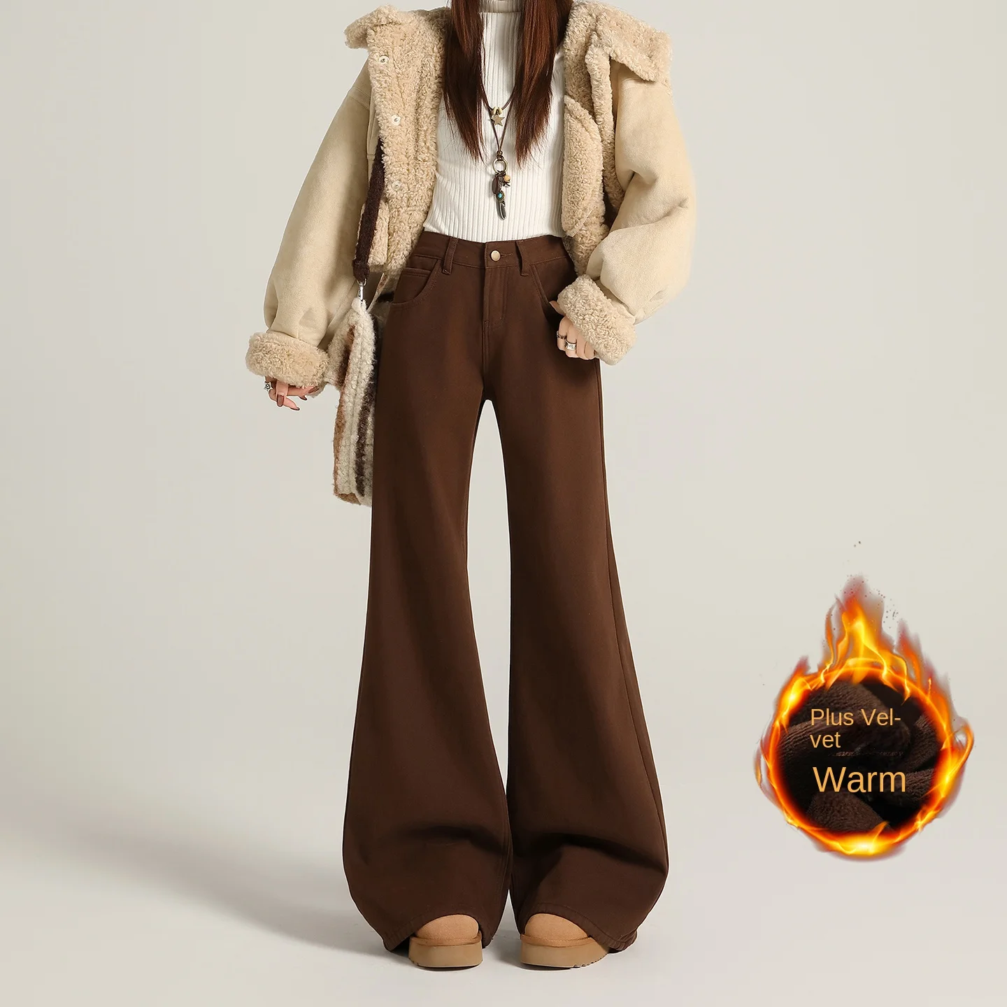 فضفاض عالية الخصر المرأة الدينيم الجينز فضفاض مضيئة السراويل خمر الرجعية واسعة الساق الراحة تمتد بناطيل كاجوال جينز نسائي