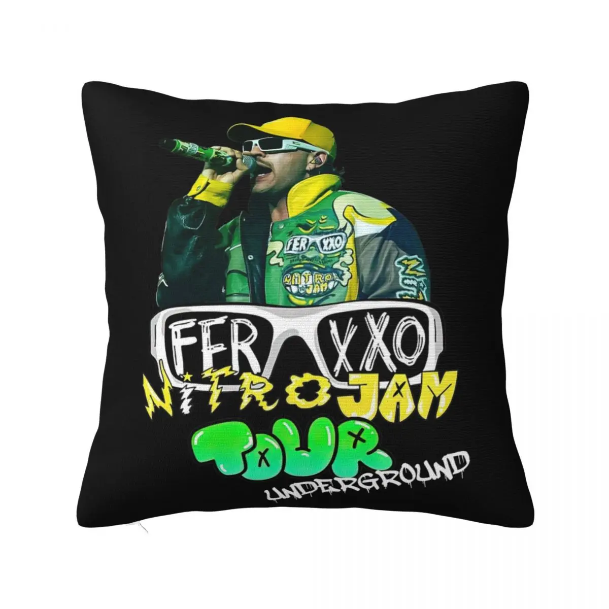 Feid Ferxxo Art Hip Hop Pillowcase Soft Polyester Cushion Cover Decorative Throw Pillow Case Cover Home Square 45X45cm