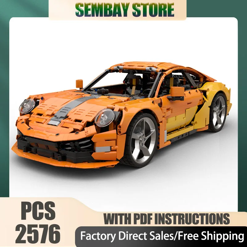 

Super Sports Car Moc Building Brick Modular 1:8 Champion Speed Cars Model Technology Blocks Christmas DIY Toy Construction Gift
