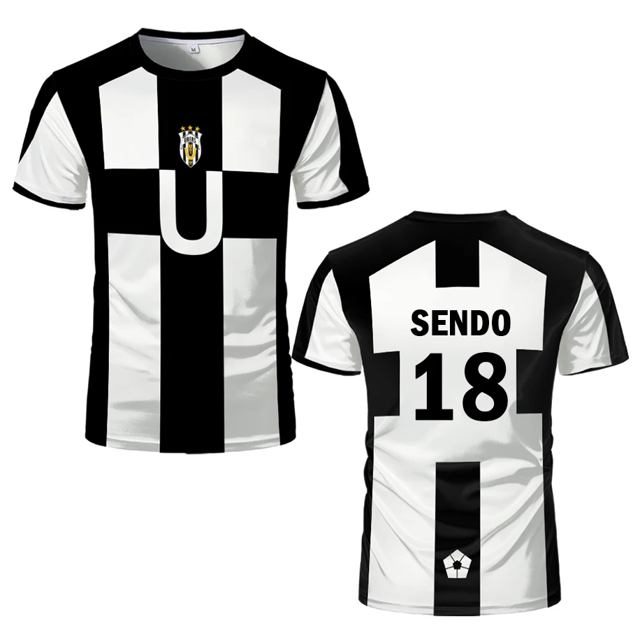 2026 Five Person Football Motiv VL Replika T-Shirt Anime Ubers Blue Lock Vollbedrucktes T-Shirt BAROU Kurzarm Cosplay Uber Herren T-Shirts – Detail 12