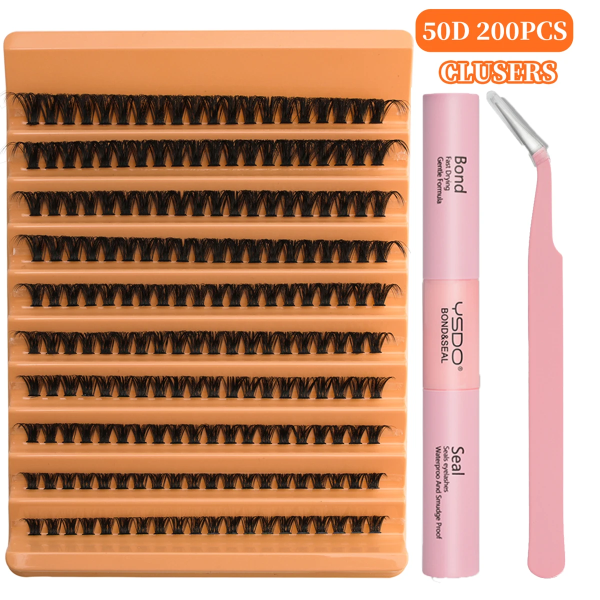 8–16 mm einzelnes Cluster-Wimpern-Set, natürliche künstliche Nerzwimpern, wiederverwendbar, DIY-Tablett, Wimpernverlängerung, dickes Volumen, falsche Wimpern-Set – Detail 5