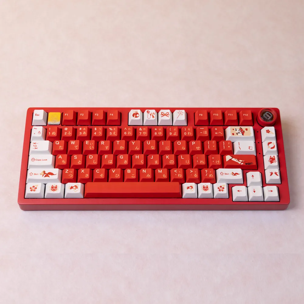 Imagem -03 - Keycap Sparkle para Teclado Mecânico Pbt Japonês Conjuntos Completos Vermelho Branco Perfil de Cereja Dye-sub Layout Ansi Iso Enter 143 Chaves