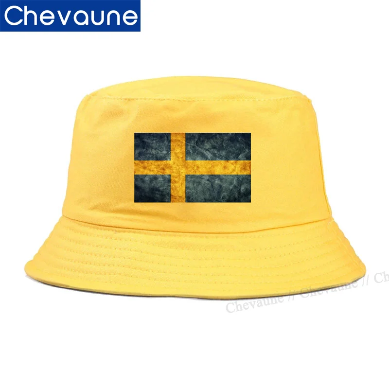 Sweden Flag Patriotic Gift Classic T-Shirt Bucket Hat Luxury Man Hat Sports Cap Hat Beach Designer Man Women's Sports Fans Caps