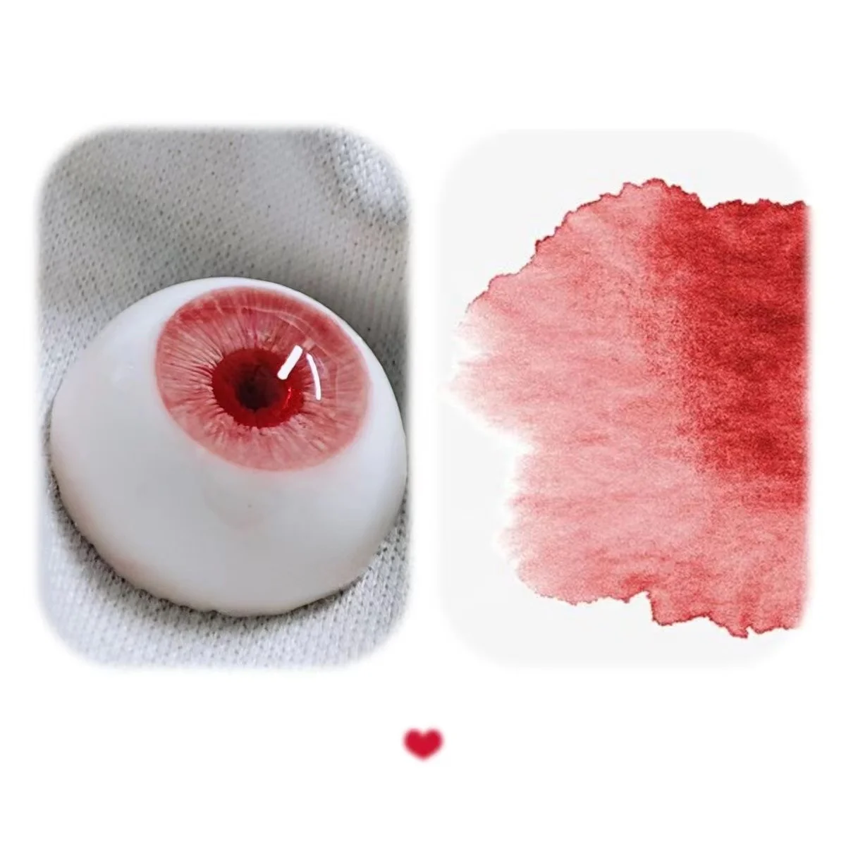 14mm BJD doll eyes 12mm 16mm red-pink plaster eye toy eyes 1 pair