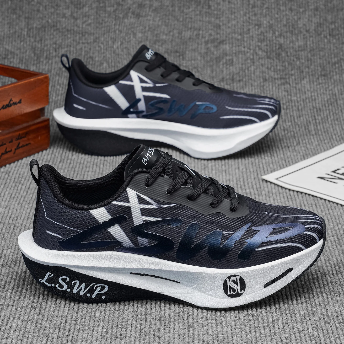 Freizeitsportschuhe für Herren, Ganzjahres-Freizeitschuhe für Herren, Outdoor-Sport-Laufschuhe für Herren, Freizeitschuhe mit dicker Sohle und erhöhter Absatzhöhe, geeignet für Outdoor-Aktivitäten, Fitness, Straßenjoggen, vielseitige, modische und trendige Freizeitschuhe, geeignet für alle Jahreszeiten – Detail 14