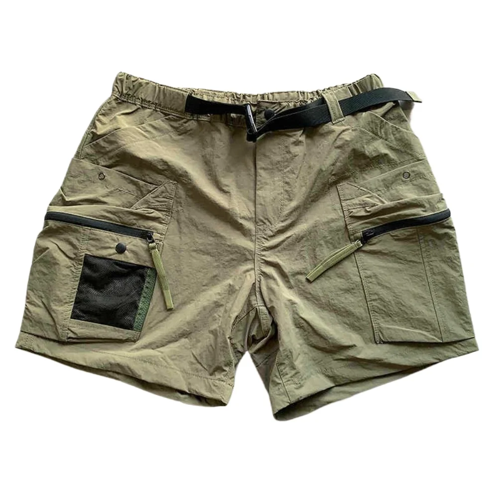 

Summer Japanese Loose Multi Pocket Shorts for Men Quick Drying Waterproof Outdoor Nylon Five Quarter Pants