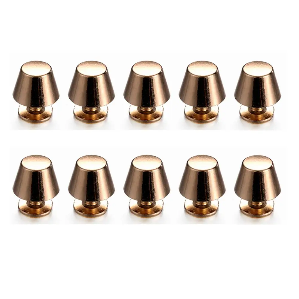 

10set/bag 10/12mm Punk Cloth Button Leather Craft Clothes/Bag/Shoes Round Head Screws Solid Nail Bolt Strap Rivets Bucket Dome