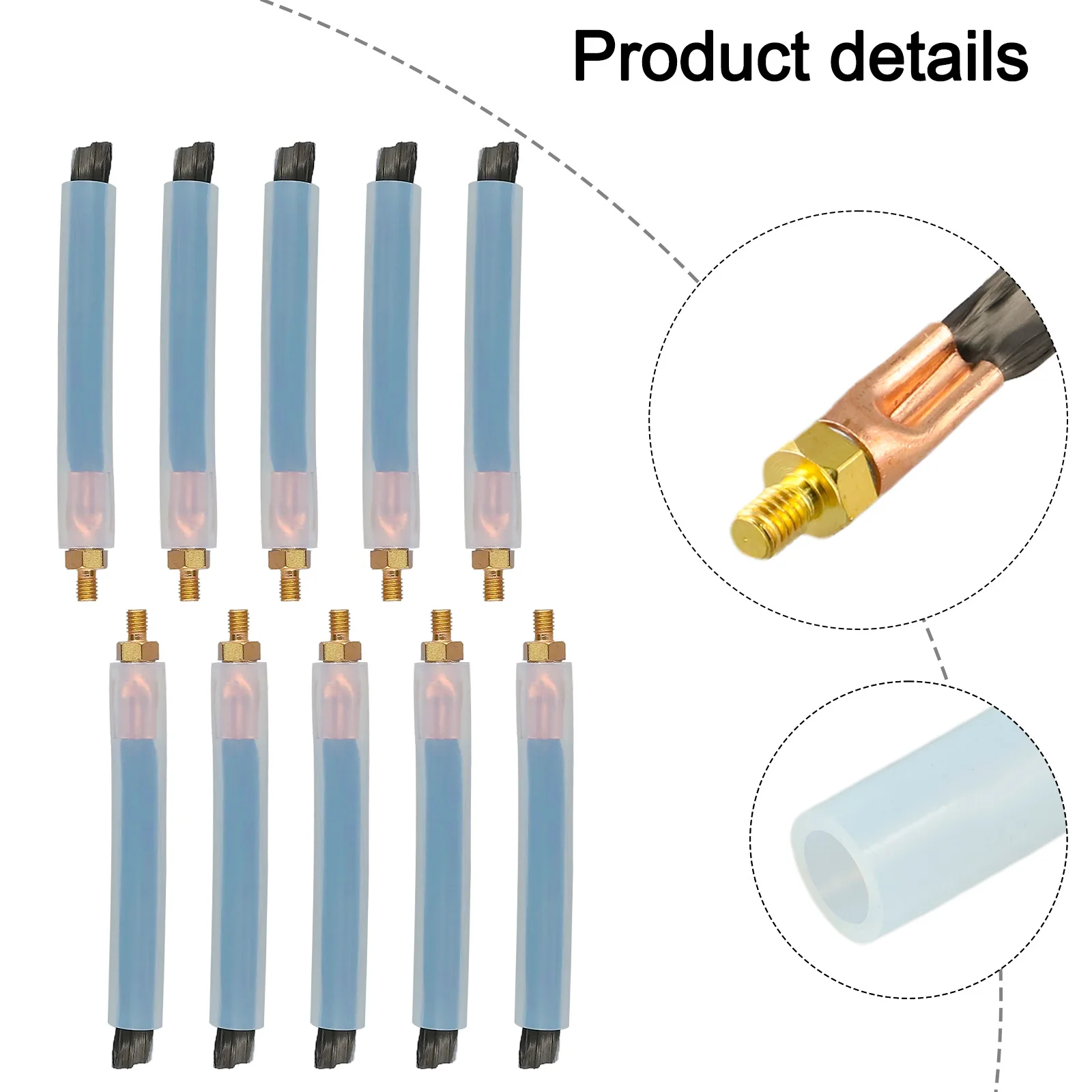 

Щетка для сварки из углеродного волокна 80*14 мм (длина ручки*диаметр) для промышленной очистки труб с термоусадкой, для резьбы M10