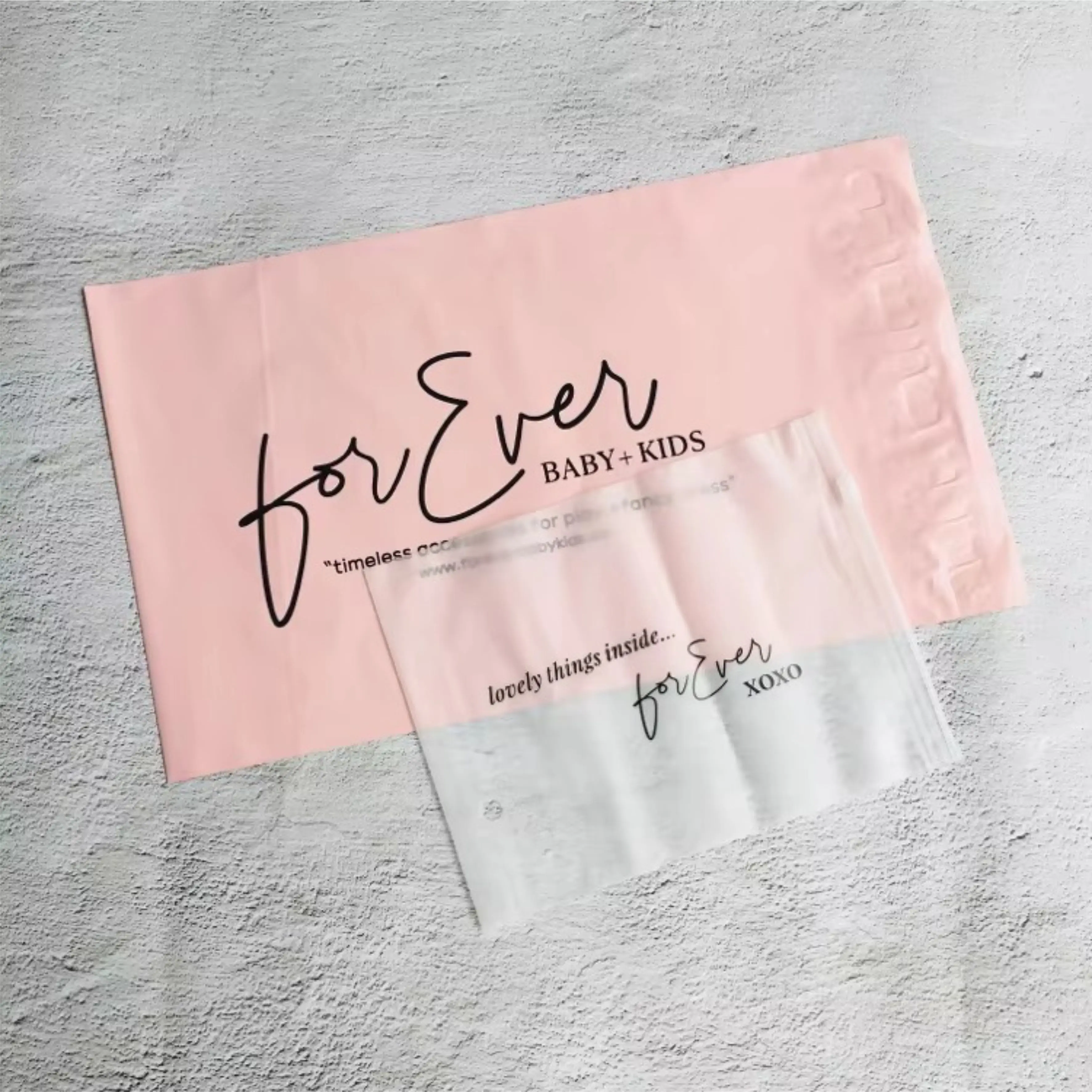 

biodegradable pink poly mailer courier packaging bag for postage mailing