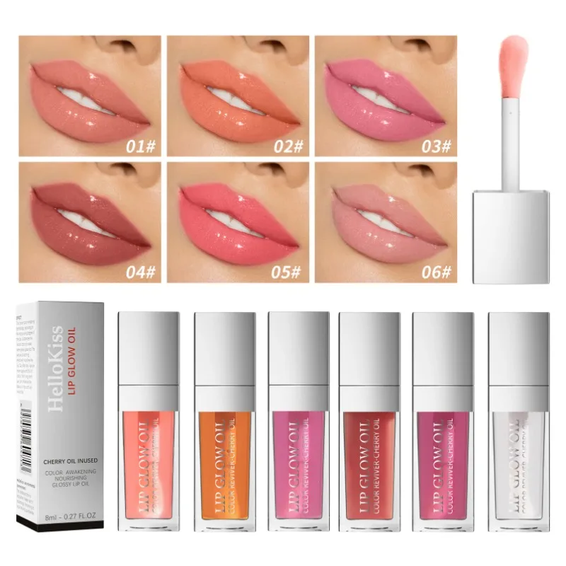 Kristall gelee feuchtigkeit spendendes Öl plump ing Lip gloss wasserdichtes Make-up sexy Lip gloss getönte Lippen glasur Lippen glühen Öl Behandlung Make-up