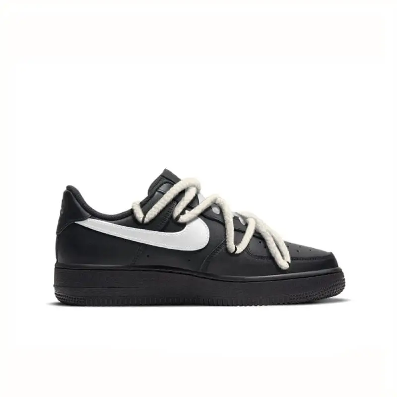 【Customize】Nike Air Force 1 Skateboarding Shoes Unisex Low-top Black/white Sneakers shoes CW2288-001