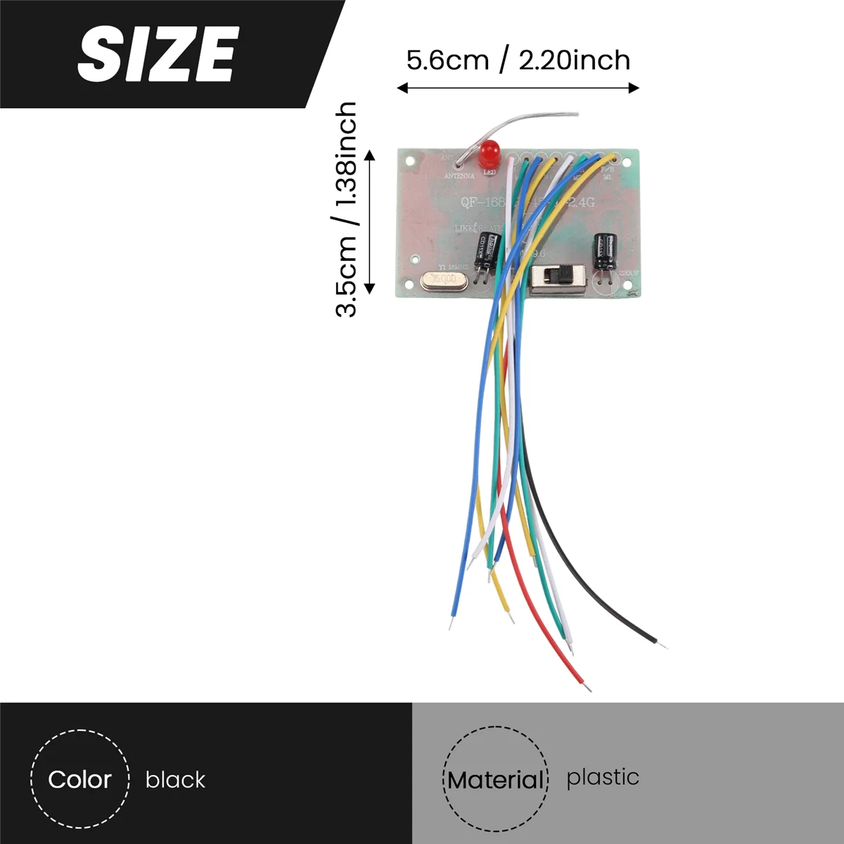 무선 RC 장난감 모듈 리모컨 리시버 송신기, 리모컨 부품, 4-6V, 50M 키트, 8CH, 2.4G