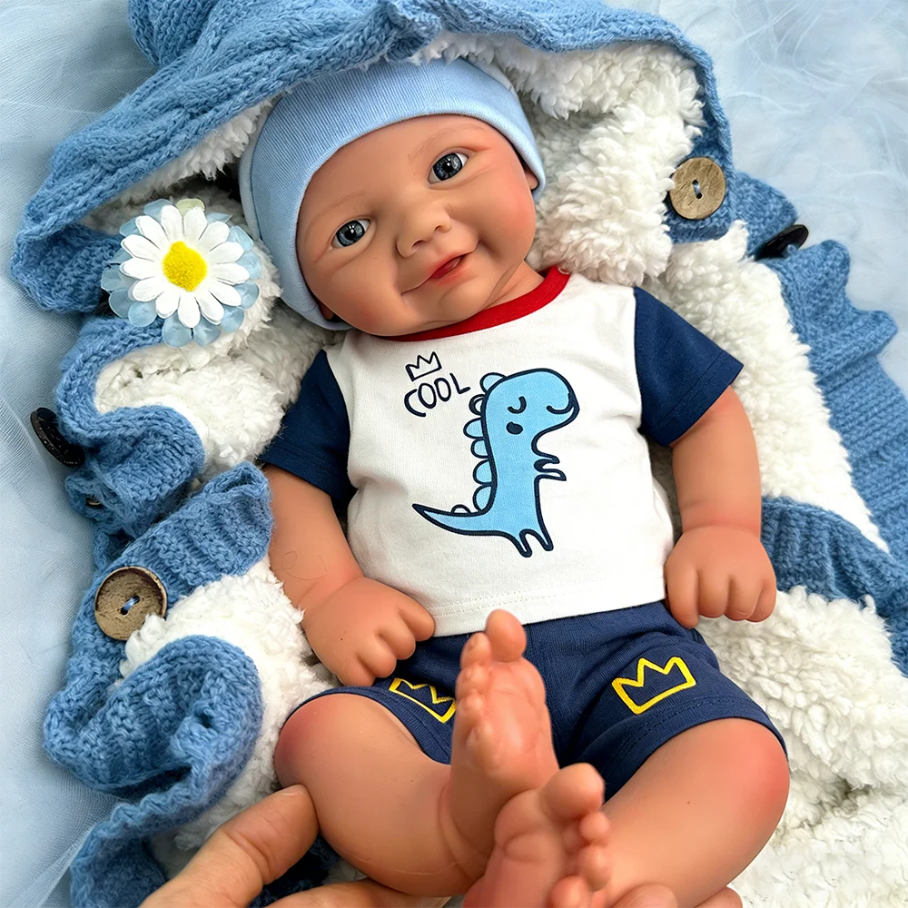 17Inch Washable Silicone Reborn Doll Vivienne Blue Eyes Realistic Reborn Doll Newborn Spain Muñeca For Artist Doll Children Gift