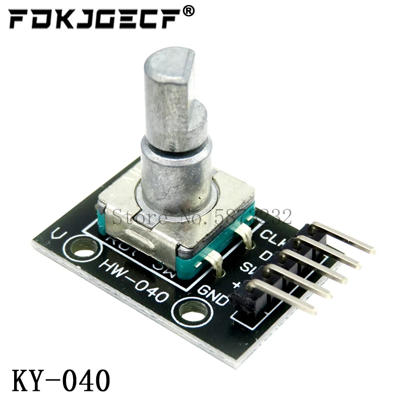 360 Degrees Rotary Encoder Module Rotary Potentiometer Analog Knob Module for Arduino KY-040 RV09 Rotary Encoder EC11 Knob Cap