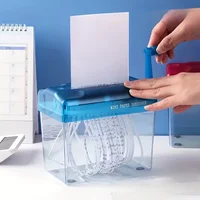 1pc Easy-to-Use Manual Paper Shredder for Sheets,Space-Saving Cross-Cut Design, Non-Slip Base,Ideal for Office,protable 2